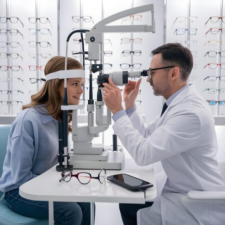 eye-doctor-woman-looking-eye-checking-machine-with-glasses-them